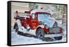 Vintage Fire Engine, 2014, (Watercolor)-Anthony Butera-Framed Stretched Canvas