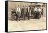 Vintage Fire Engine and Crew-null-Framed Stretched Canvas