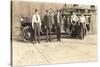 Vintage Fire Engine and Crew-null-Stretched Canvas