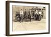 Vintage Fire Engine and Crew-null-Framed Art Print