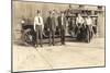 Vintage Fire Engine and Crew-null-Mounted Art Print