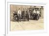 Vintage Fire Engine and Crew-null-Framed Premium Giclee Print