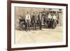 Vintage Fire Engine and Crew-null-Framed Premium Giclee Print