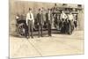 Vintage Fire Engine and Crew-null-Mounted Premium Giclee Print