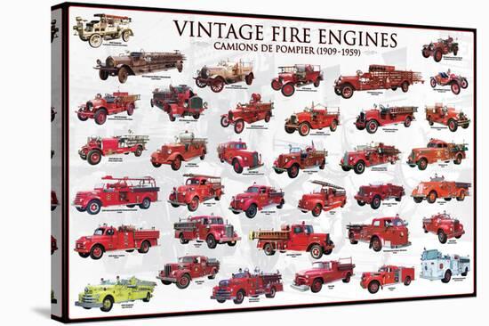 Vintage Fire Engines-null-Stretched Canvas
