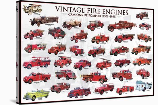 Vintage Fire Engines-null-Stretched Canvas