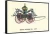 Vintage Firefighting Equipment-null-Framed Stretched Canvas