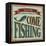 Vintage Fishing Metal Sign-Lukeruk-Framed Stretched Canvas