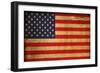 Vintage Flag Of America-ilolab-Framed Art Print