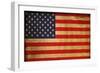 Vintage Flag Of America-ilolab-Framed Art Print
