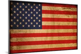 Vintage Flag Of America-ilolab-Mounted Art Print