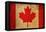 Vintage Flag Of Canada-ilolab-Framed Stretched Canvas