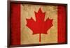 Vintage Flag Of Canada-ilolab-Framed Art Print