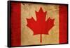 Vintage Flag Of Canada-ilolab-Framed Stretched Canvas