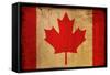 Vintage Flag Of Canada-ilolab-Framed Stretched Canvas