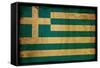 Vintage Flag Of Greece-ilolab-Framed Stretched Canvas