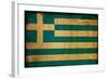 Vintage Flag Of Greece-ilolab-Framed Art Print