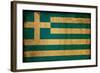 Vintage Flag Of Greece-ilolab-Framed Art Print