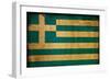 Vintage Flag Of Greece-ilolab-Framed Premium Giclee Print