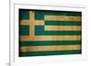 Vintage Flag Of Greece-ilolab-Framed Art Print