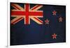 Vintage Flag Of New Zealand-ilolab-Framed Art Print