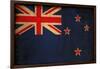 Vintage Flag Of New Zealand-ilolab-Framed Art Print