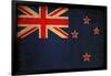 Vintage Flag Of New Zealand-ilolab-Framed Art Print