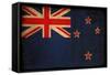 Vintage Flag Of New Zealand-ilolab-Framed Stretched Canvas