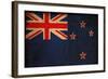 Vintage Flag Of New Zealand-ilolab-Framed Art Print