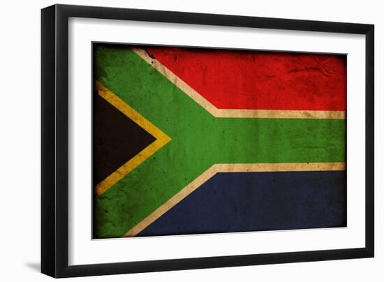 Vintage Flag Of South Africa-ilolab-Framed Art Print