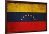 Vintage Flag Of Venezuela-ilolab-Framed Art Print