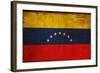 Vintage Flag Of Venezuela-ilolab-Framed Art Print