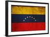 Vintage Flag Of Venezuela-ilolab-Framed Art Print