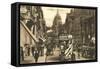 Vintage Fleet Street Scene, London-null-Framed Stretched Canvas