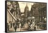 Vintage Fleet Street Scene, London-null-Framed Stretched Canvas