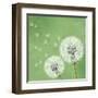 Vintage Floral Background With Dandelion-silvionka-Framed Art Print
