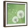 Vintage Floral Background With Dandelion-silvionka-Framed Art Print