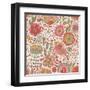 Vintage Floral Romantic Pattern-smilewithjul-Framed Art Print