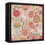 Vintage Floral Romantic Pattern-smilewithjul-Framed Stretched Canvas