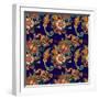 Vintage Floral Seamless Pattern-karakotsya-Framed Art Print