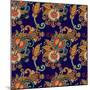 Vintage Floral Seamless Pattern-karakotsya-Mounted Art Print