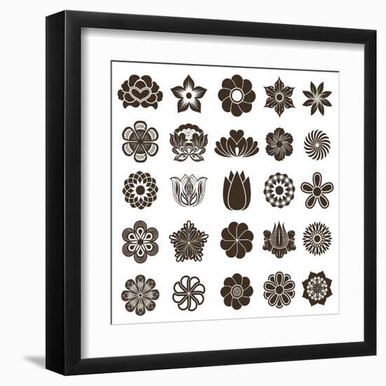 Vintage Flower Buds-More Images-Framed Art Print