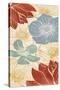 Vintage Flowers I-N. Harbick-Stretched Canvas