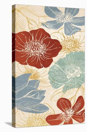 Vintage Flowers II-N. Harbick-Stretched Canvas