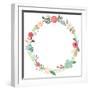 Vintage Flowers Wreath-yenz-Framed Premium Giclee Print