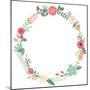 Vintage Flowers Wreath-yenz-Mounted Premium Giclee Print