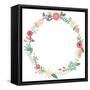 Vintage Flowers Wreath-yenz-Framed Stretched Canvas