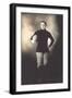 Vintage Football Player-null-Framed Art Print