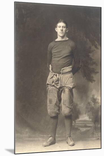 Vintage Football Player-null-Mounted Art Print