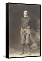 Vintage Football Player-null-Framed Stretched Canvas